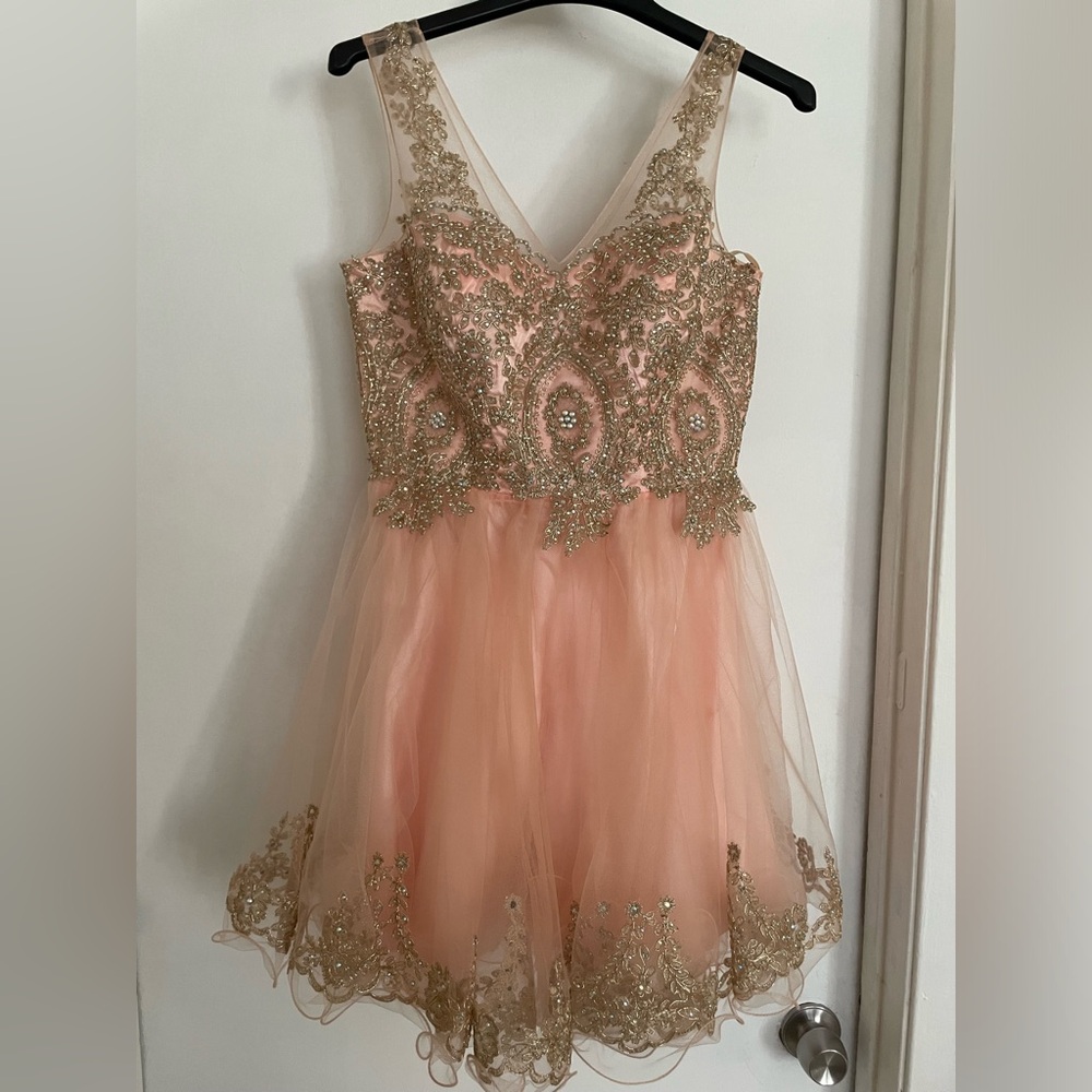 Blush puffy dress!